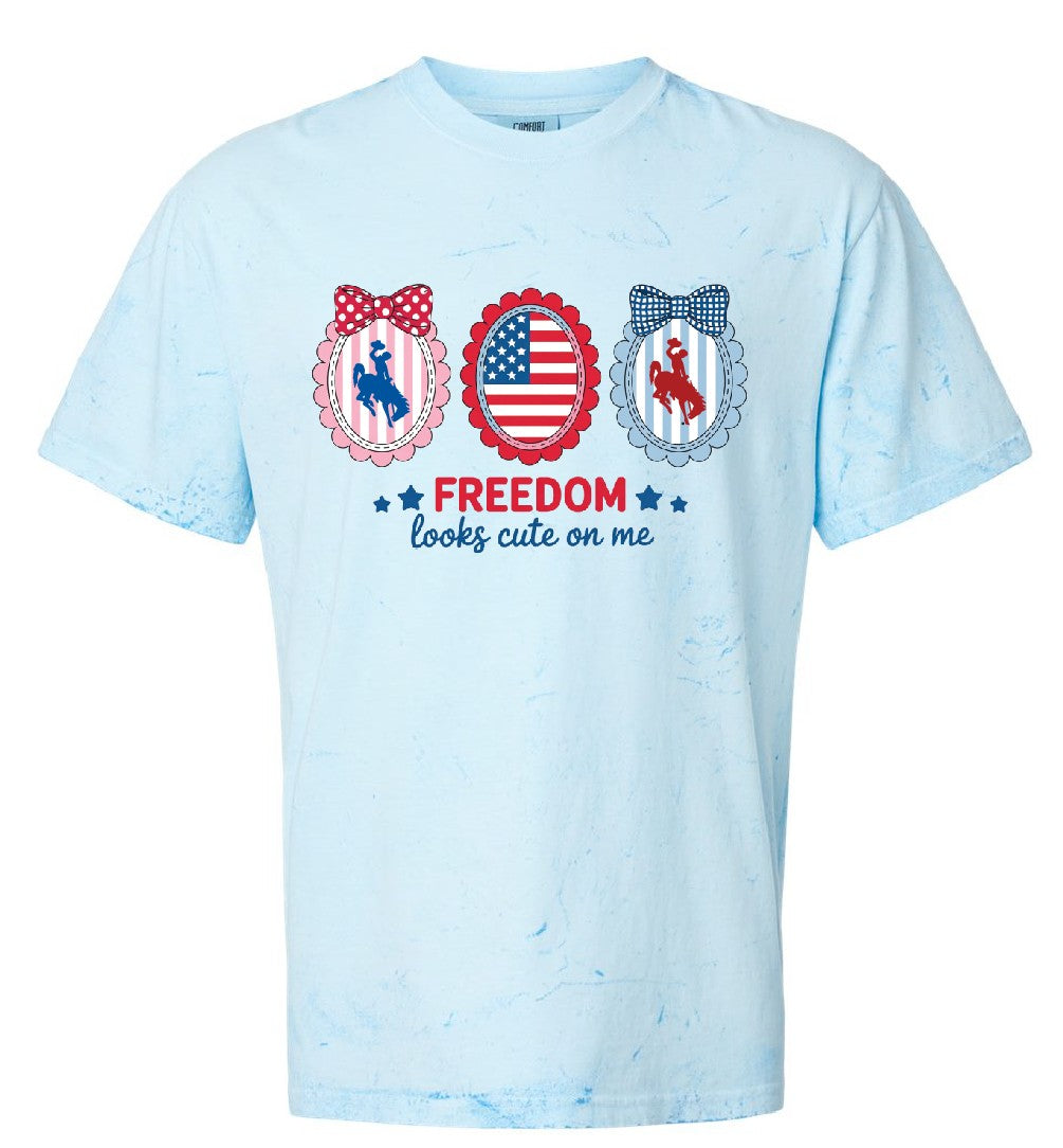 Freedom looks cute on me WY style tee or tank