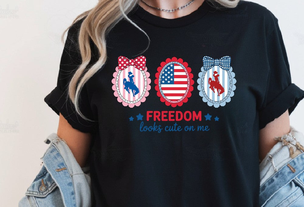 Freedom looks cute on me WY style tee or tank