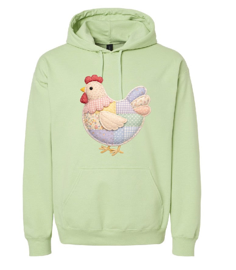 Faux patchwork chicken DTF Transfer