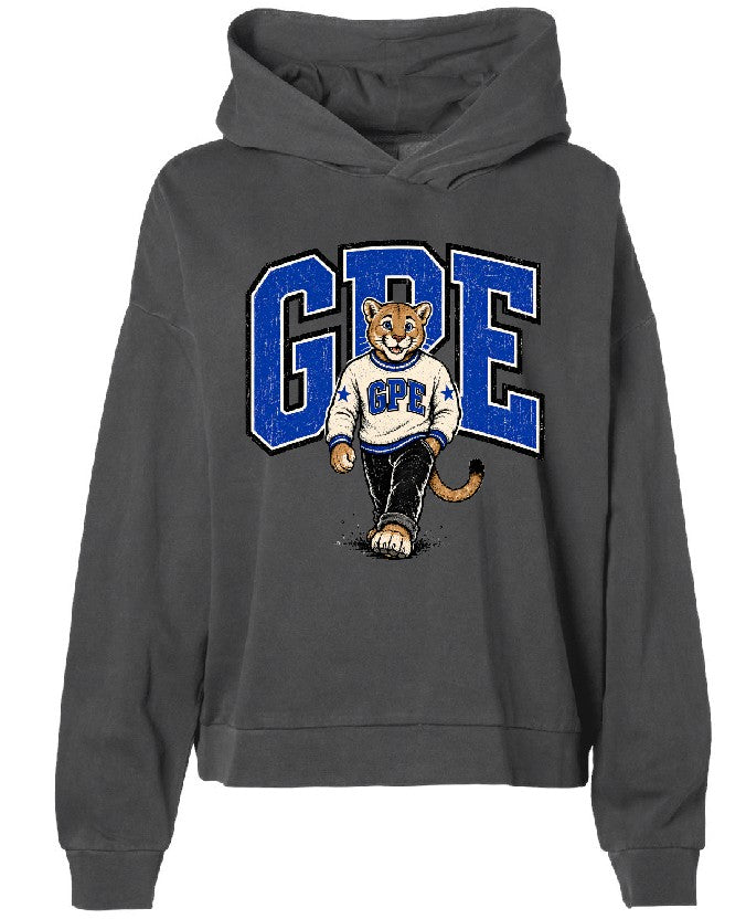 Distressed School Mascot Hoodie