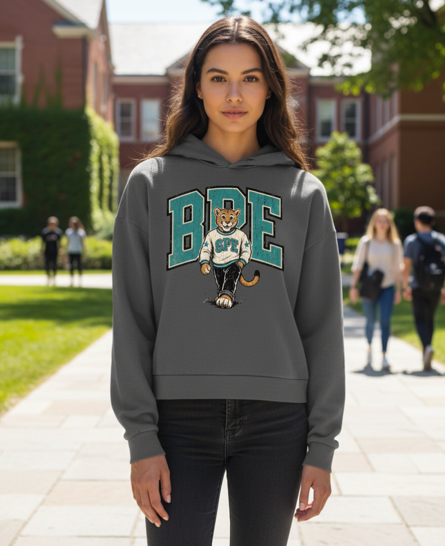 Distressed School Mascot Hoodie