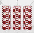 V10 Red and white glitter sublimation Transfer