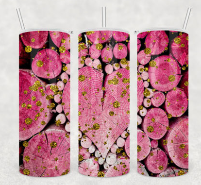 V6 Pink Wood Grain sublimation Transfer