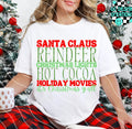 Santa Claus Reindeer Christmas lights ...DTF Transfer