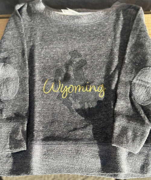 50% SIZE Youth 2-LAST ONE Dark grey Wyoming Crewneck