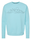 3590 Line art of mountains DTF/Sublimation Transfer