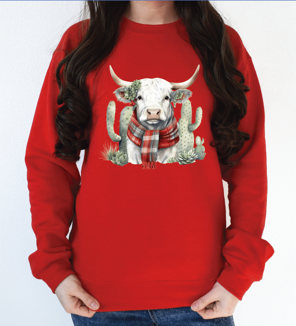 Christmas cow boy or girl DTF Transfers