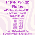 Custom Framed Canvas Photos