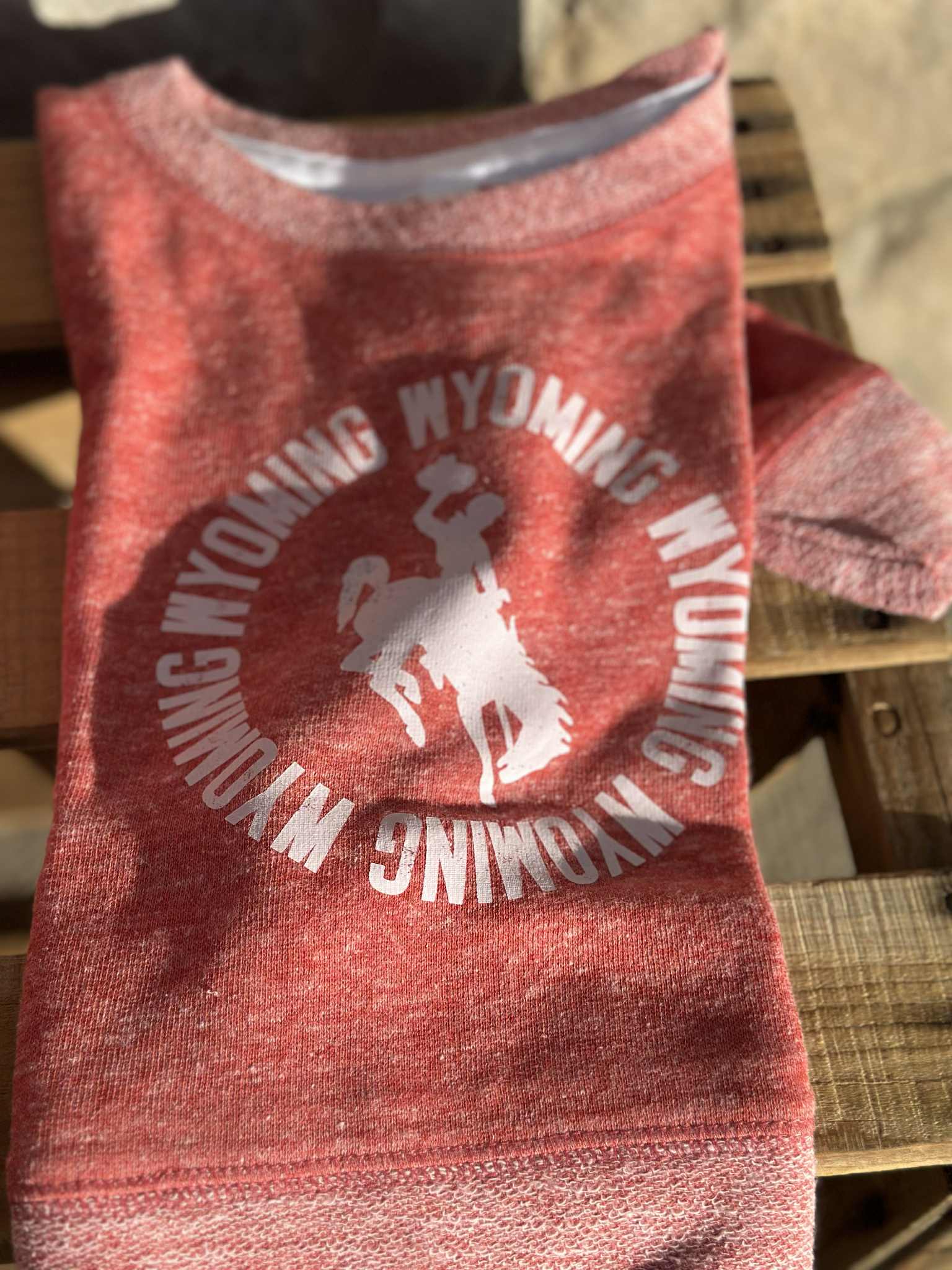 Youth Wyoming Red Crewneck
