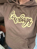Embroidery Applique Cowboys Hoodie
