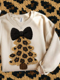 Faux sweater leopard tree DTF Transfer