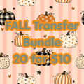 20 FALL/HALLOWEEN Themed Transfers for $10 (15 Single Color Screen Prints and 5 DTF Full Color Transfers