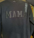 Mama applique embroidery glitter crewneck