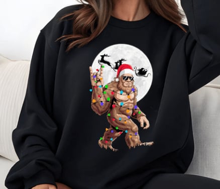 Big Foot Christmas choose from 3 DTF Transfers