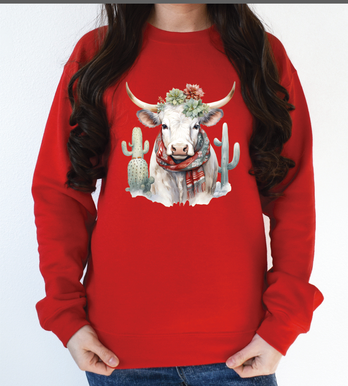 Christmas cow boy or girl DTF Transfers