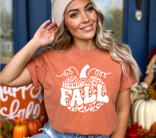SS153 Pumpkin Hello Fall Screen Print