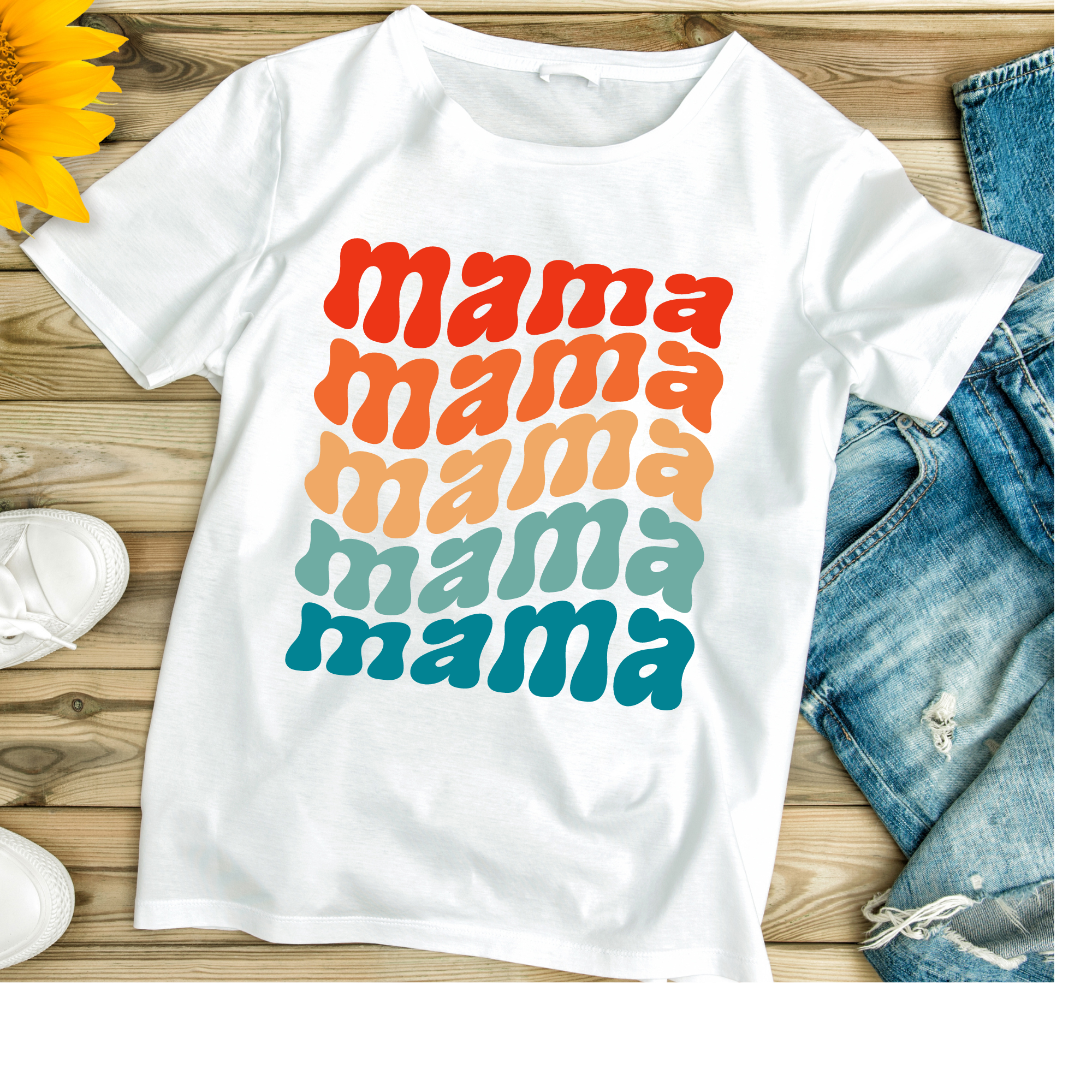 Mama on repeat DTF Transfer