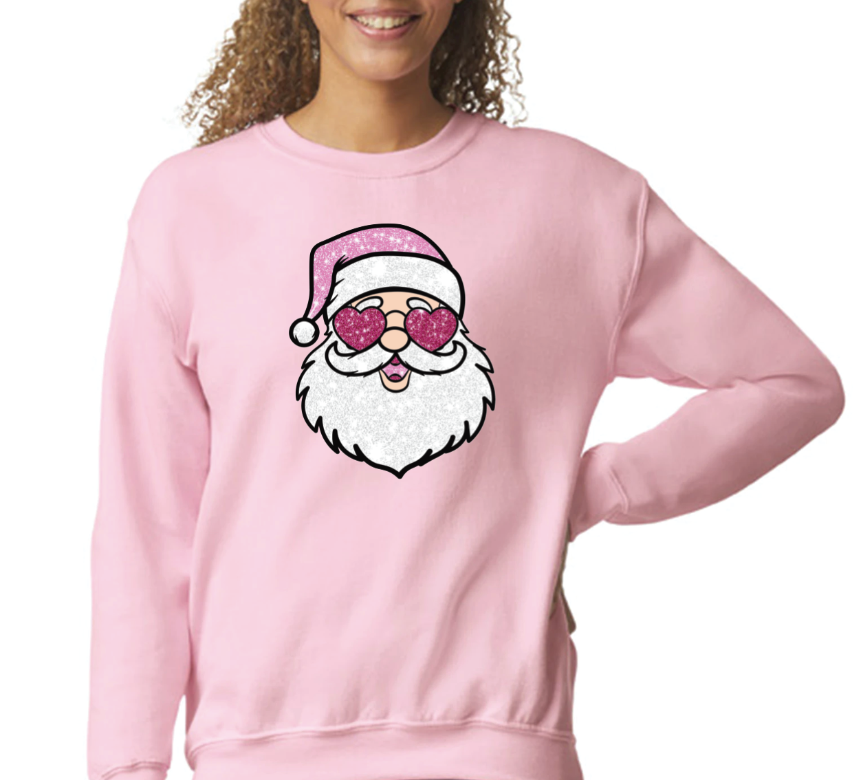 Glitter Santa DTF transfers