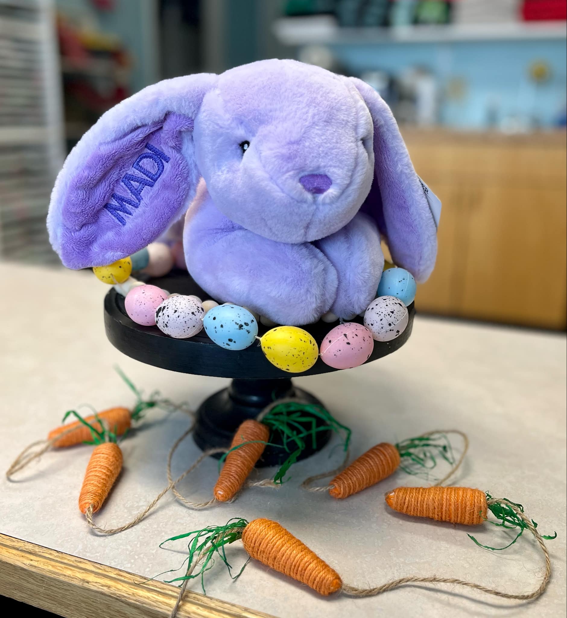 Easter bunny with Custom Name Embroidered