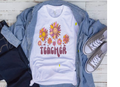 Teacher Flowers DTF Transfer