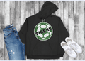 Tiger green glitter soccer ball Hoodie