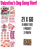 Valentine's Premade DTF Gang Sheet 21 x 60